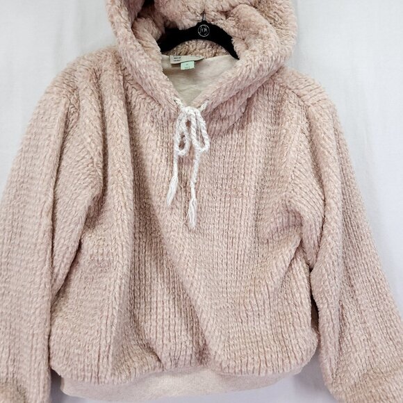 Anthropologie Saturday Sunday Nanette Sherpa Jersey Lined Hoodie Pink/Rose Size - Picture 9 of 15